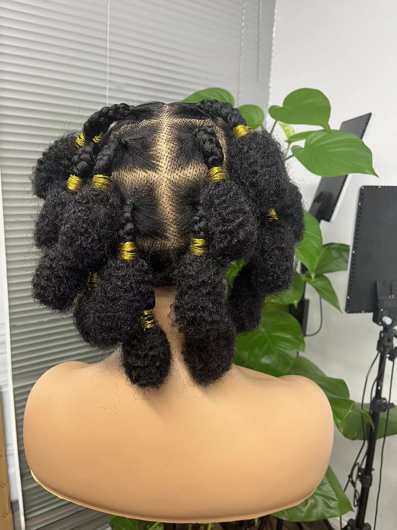 Bnatu Knots braided wig Synthetic Hair full lace wig Braiding wig