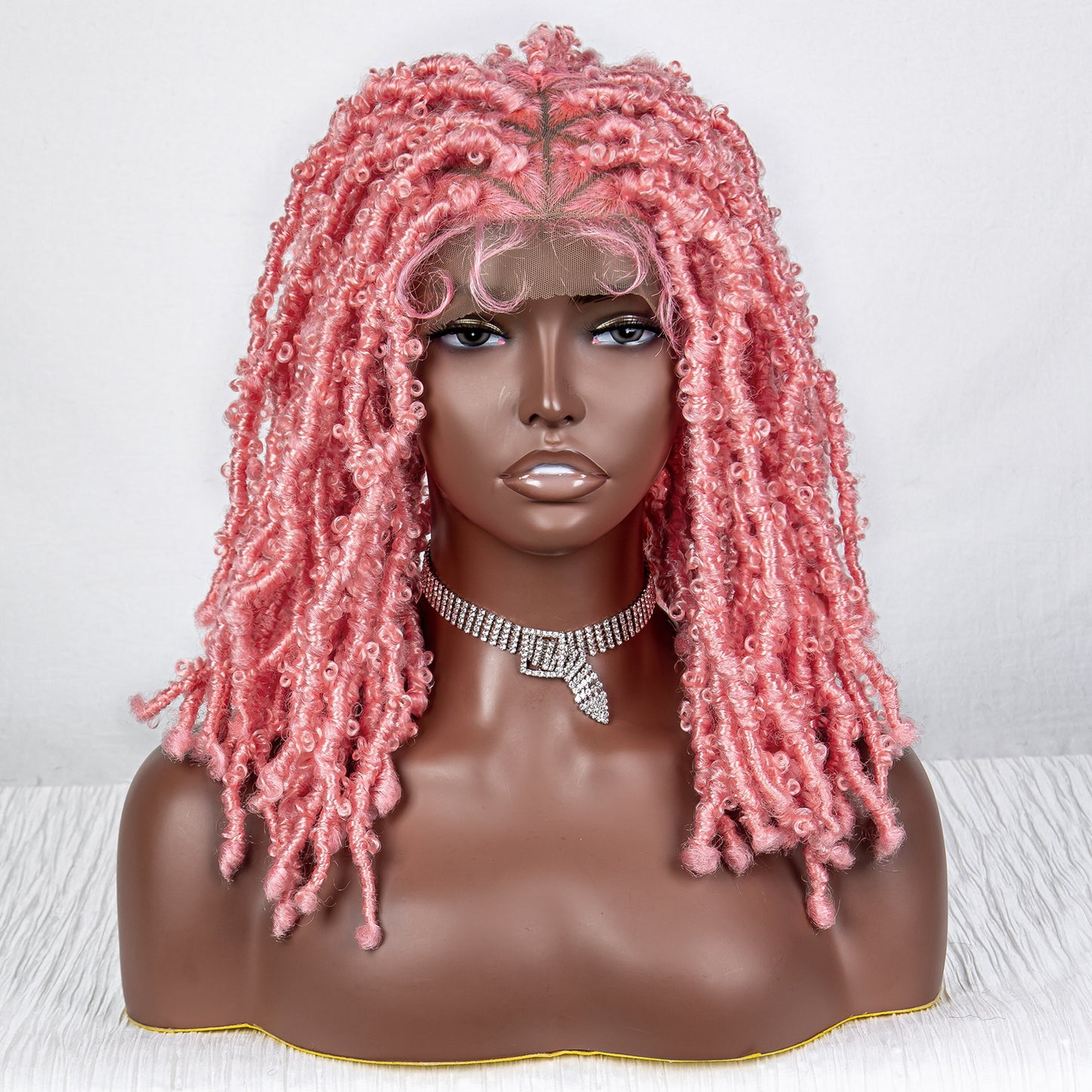 034 Synthetic full lace braiding Butterfly BOB locs wig $59