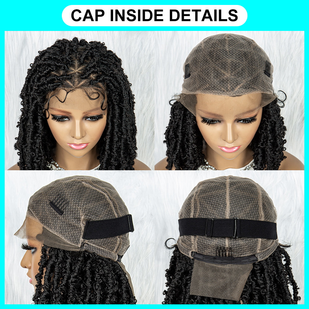 034 Synthetic full lace braiding Butterfly BOB locs wig $59