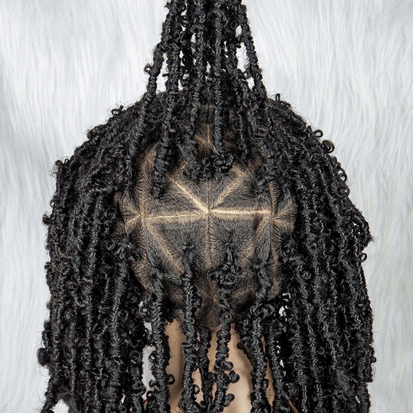 034 Synthetic full lace braiding Butterfly BOB locs wig $59