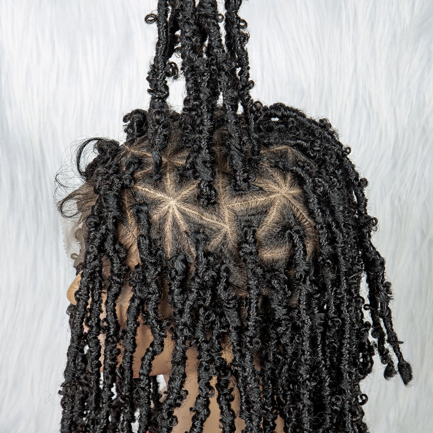 034 Synthetic full lace braiding Butterfly BOB locs wig $59