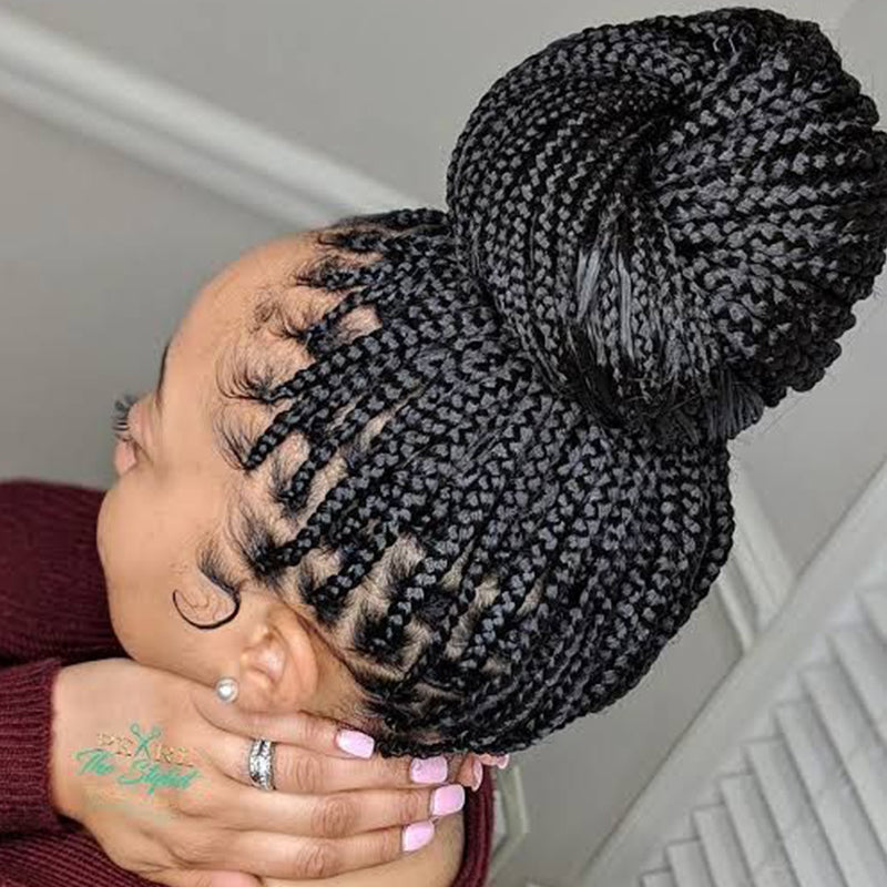 Full Lace 36 inches Black Box Braid Wig For Black Women 031#