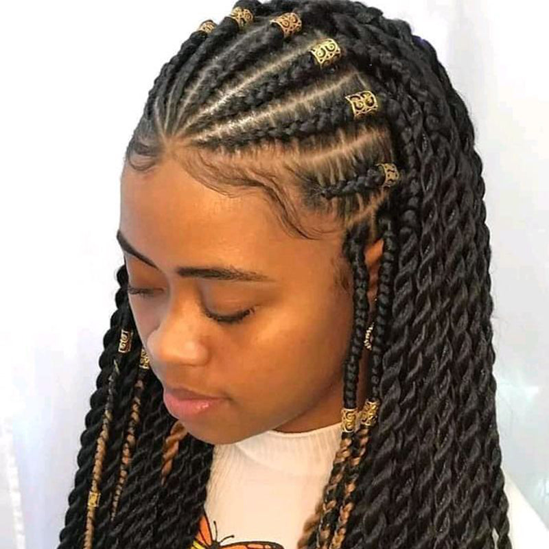 Flash Sale Cornrow Box Braids Wig Full Lace Wigs Synthetic