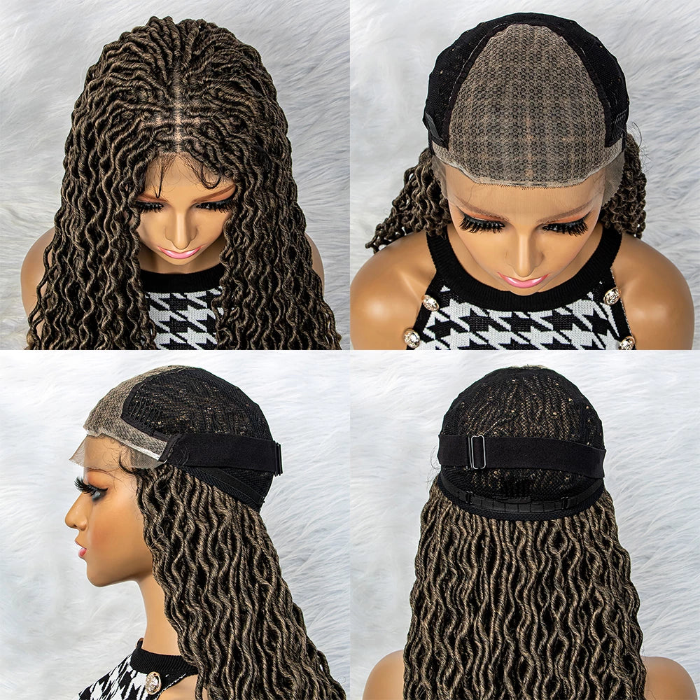 Synthetic Lace Front Wig Braided Wigs With Baby Hair