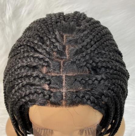 035 1B# Bob New Braided Wigs Synthetic Lace Wigs With Baby Hair Full Lace Wig Box Braiding wig