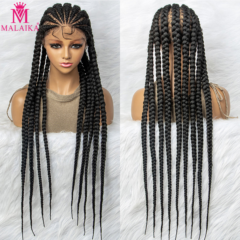 New Arrival Synthetic Lace Front Wig Braided Wigs With Baby Hair
