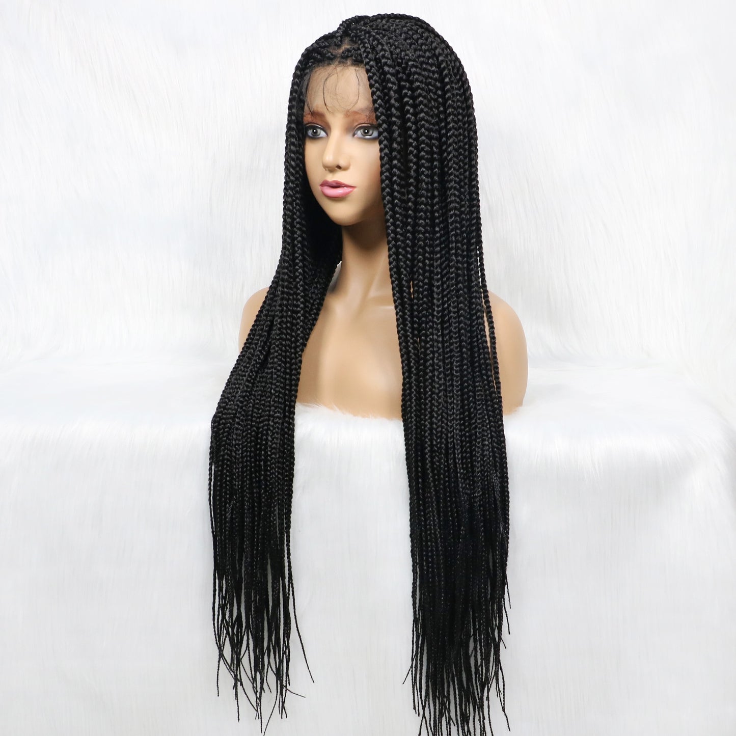 Full Lace 36 inches Black Box Braid Wig For Black Women 031#