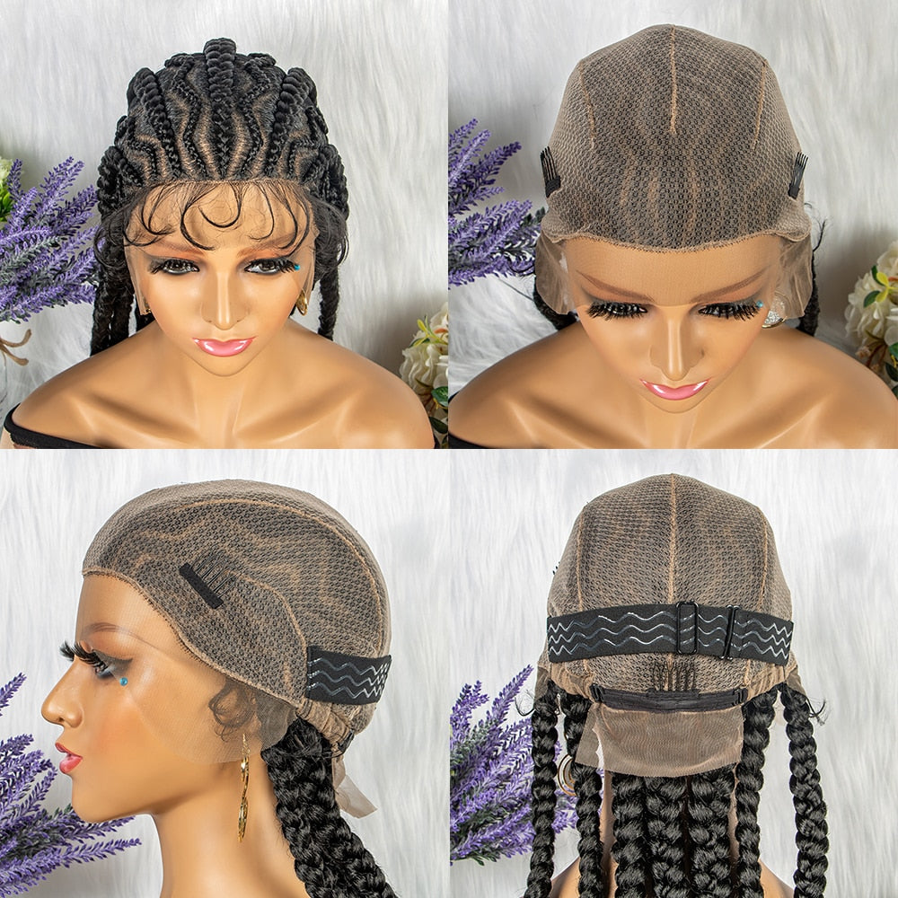 New Braided Wigs Hot Sale Synthetic Full Lace Wig