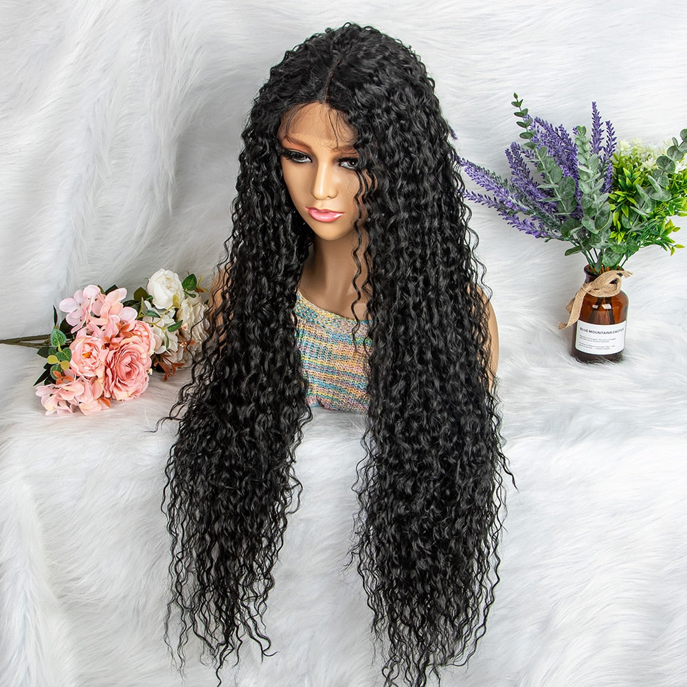 Wavy Wigs Synthetic Lace Wigs T Part Lace Curly Wig