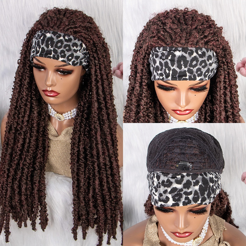 Daily Wig 22inch Crochet Hair Head Bangs Braided Wigs