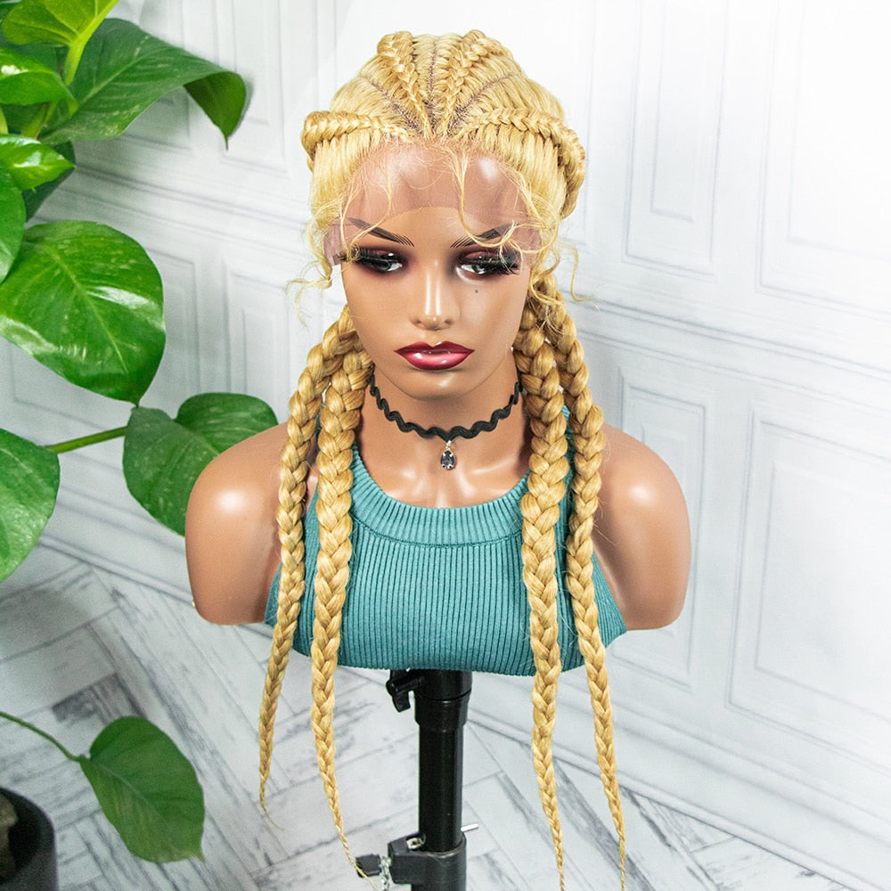 Box Braided Wigs Synthetic 26 Inches Wig
