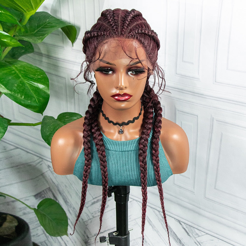 Box Braided Wigs Synthetic 26 Inches Wig