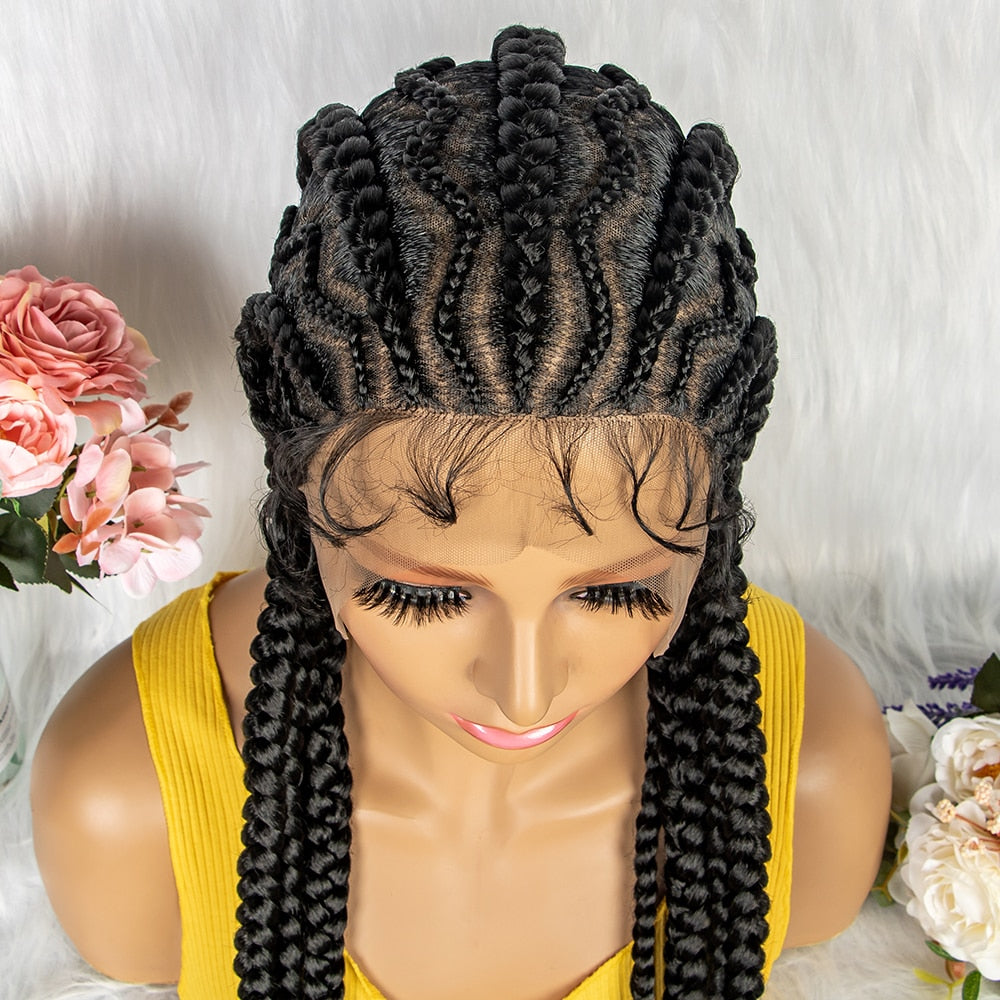 New Braided Wigs Hot Sale Synthetic Full Lace Wig
