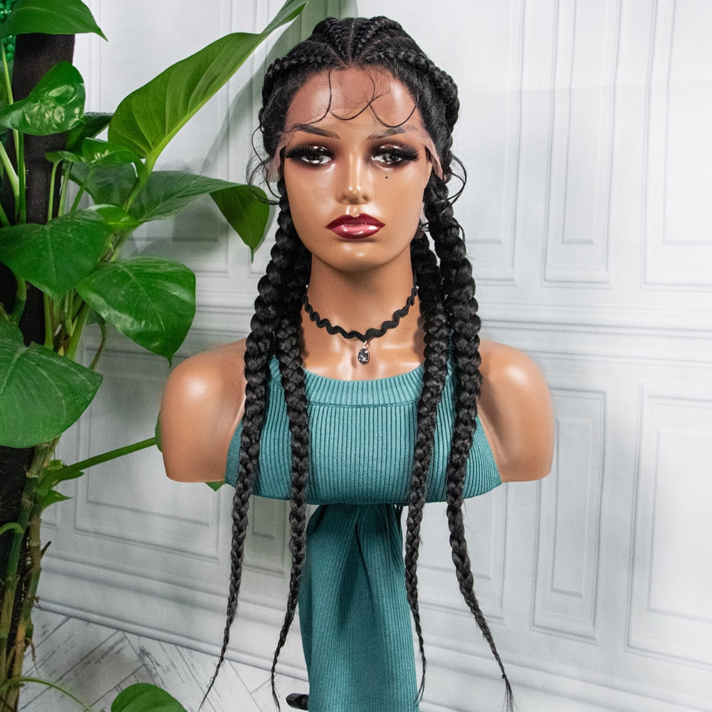 Box Braided Wigs Synthetic 26 Inches Wig