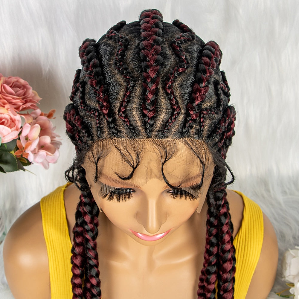 New Braided Wigs Hot Sale Synthetic Full Lace Wig