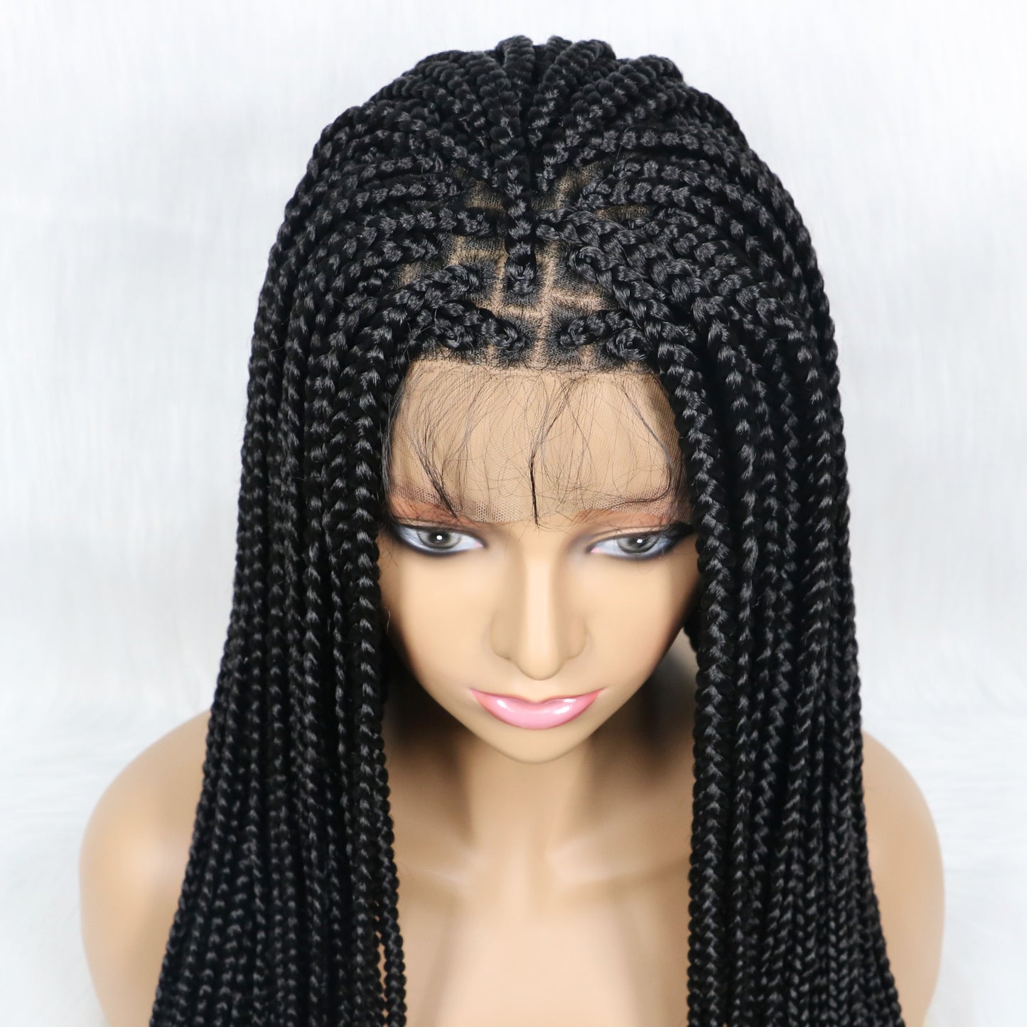 Full Lace 36 inches Black Box Braid Wig For Black Women 031#