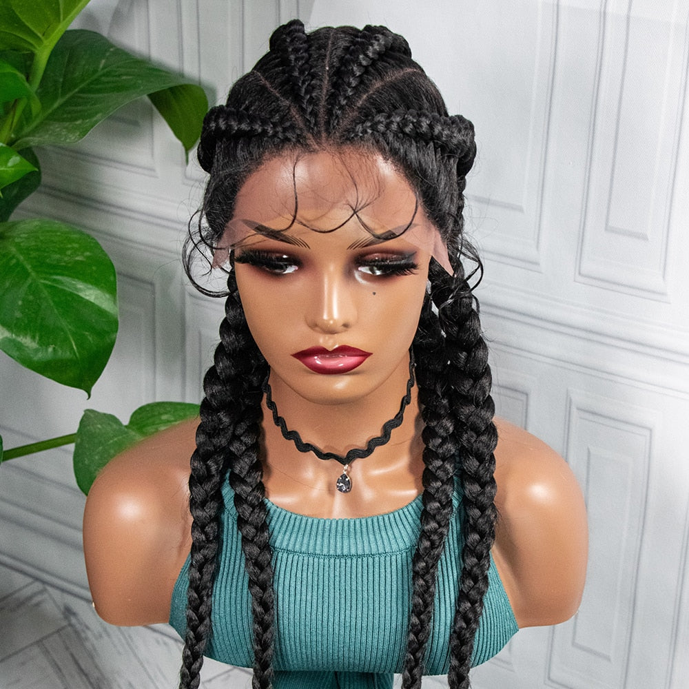 Box Braided Wigs Synthetic 26 Inches Wig