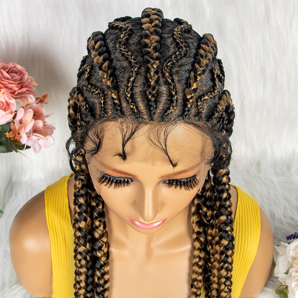 New Braided Wigs Hot Sale Synthetic Full Lace Wig