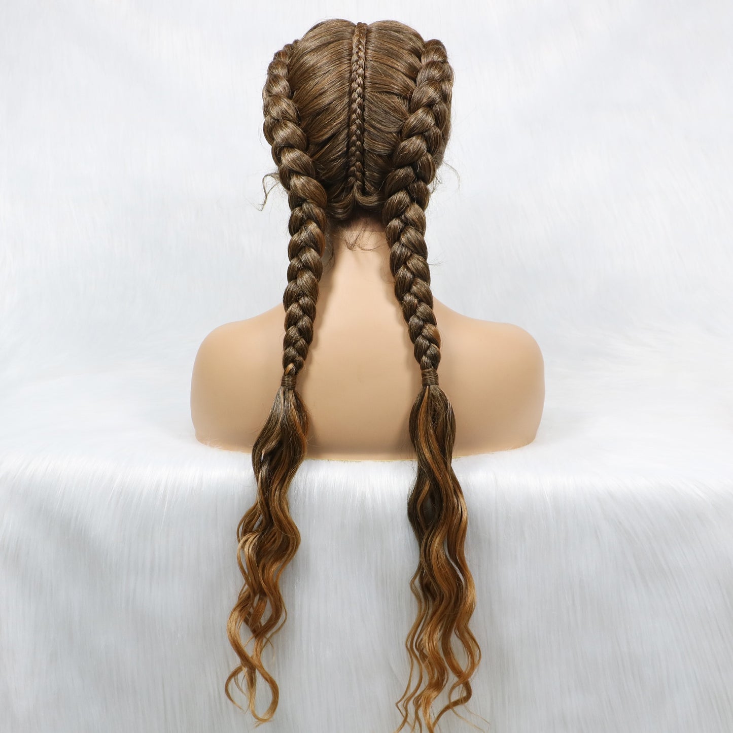 28'' Synthetic Cornrow Braids Wig Natural Wave Hair Flash Sale With Baby Hair