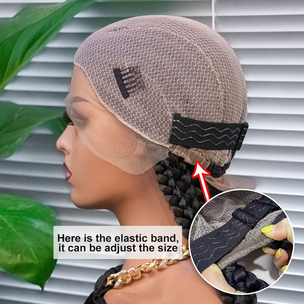 Flash Sale Cornrow Box Braids Wig Full Lace Wigs Synthetic