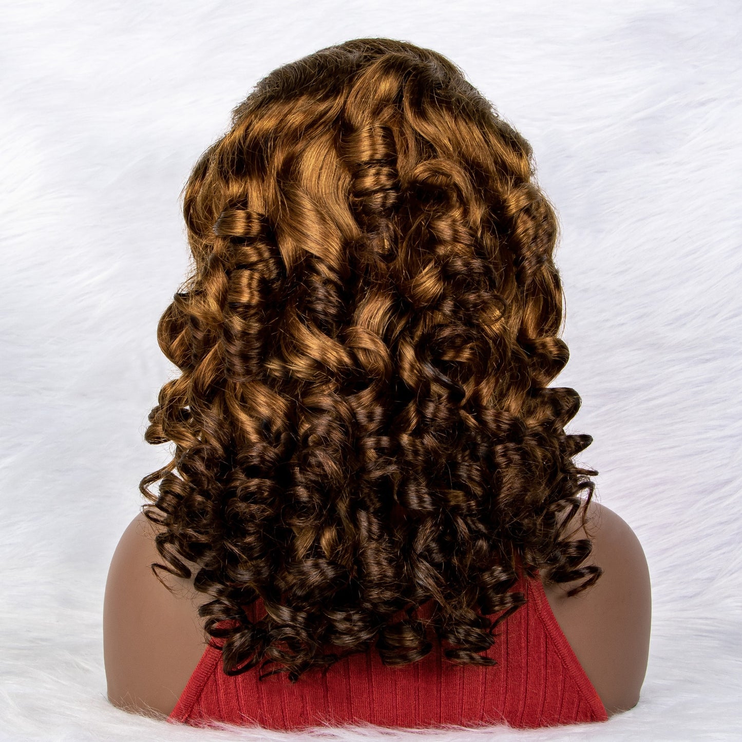 Malaika Bouncy Curly Spring 3 Tones Ful 13x4 Lace Front Human Hair Wigs 250 Density For Women Real Wave Frontal Virgin Wig