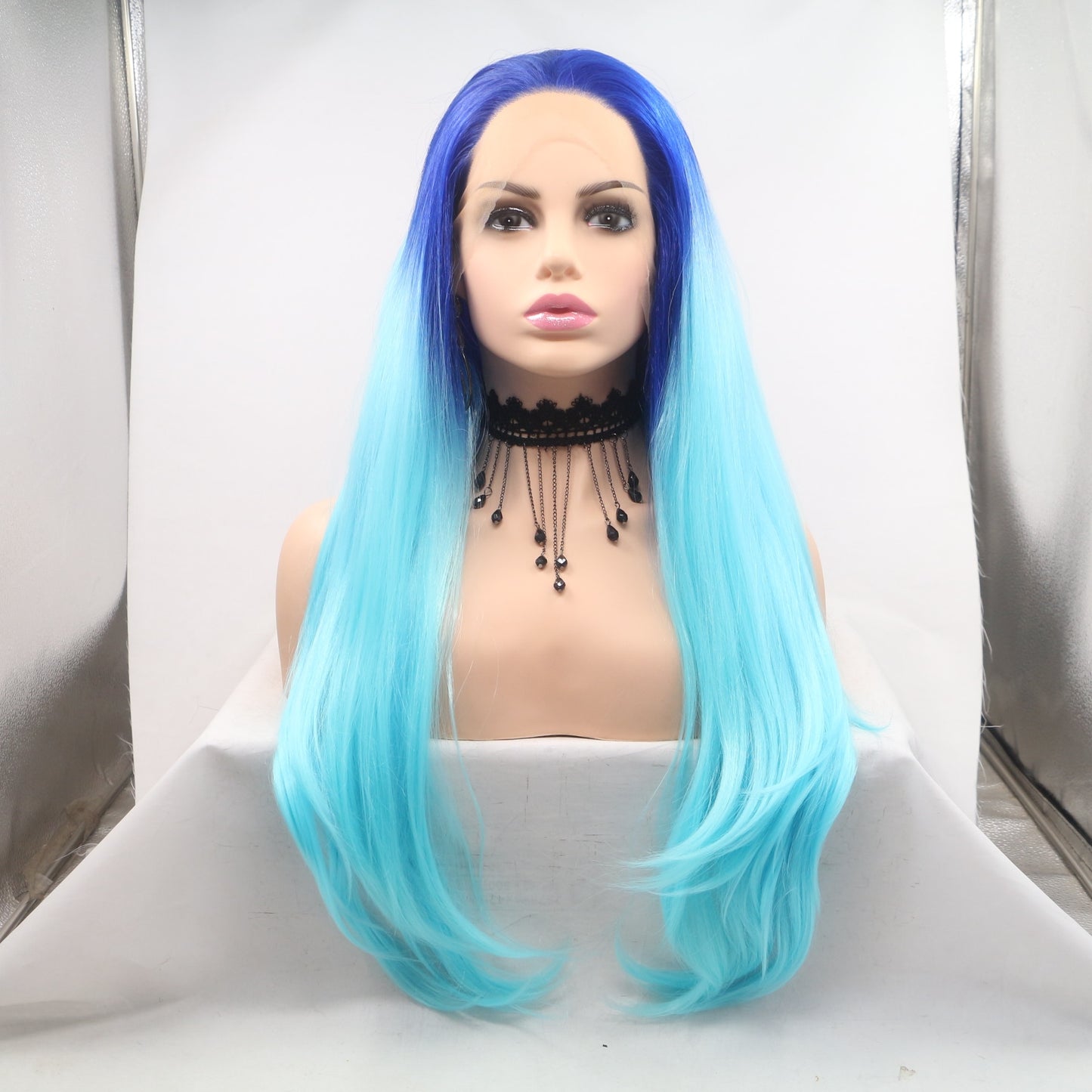 New In T Lace Front Wig 24 Inches Straigh Soft Lace Wigs Cosplay Lolita Party Wigs