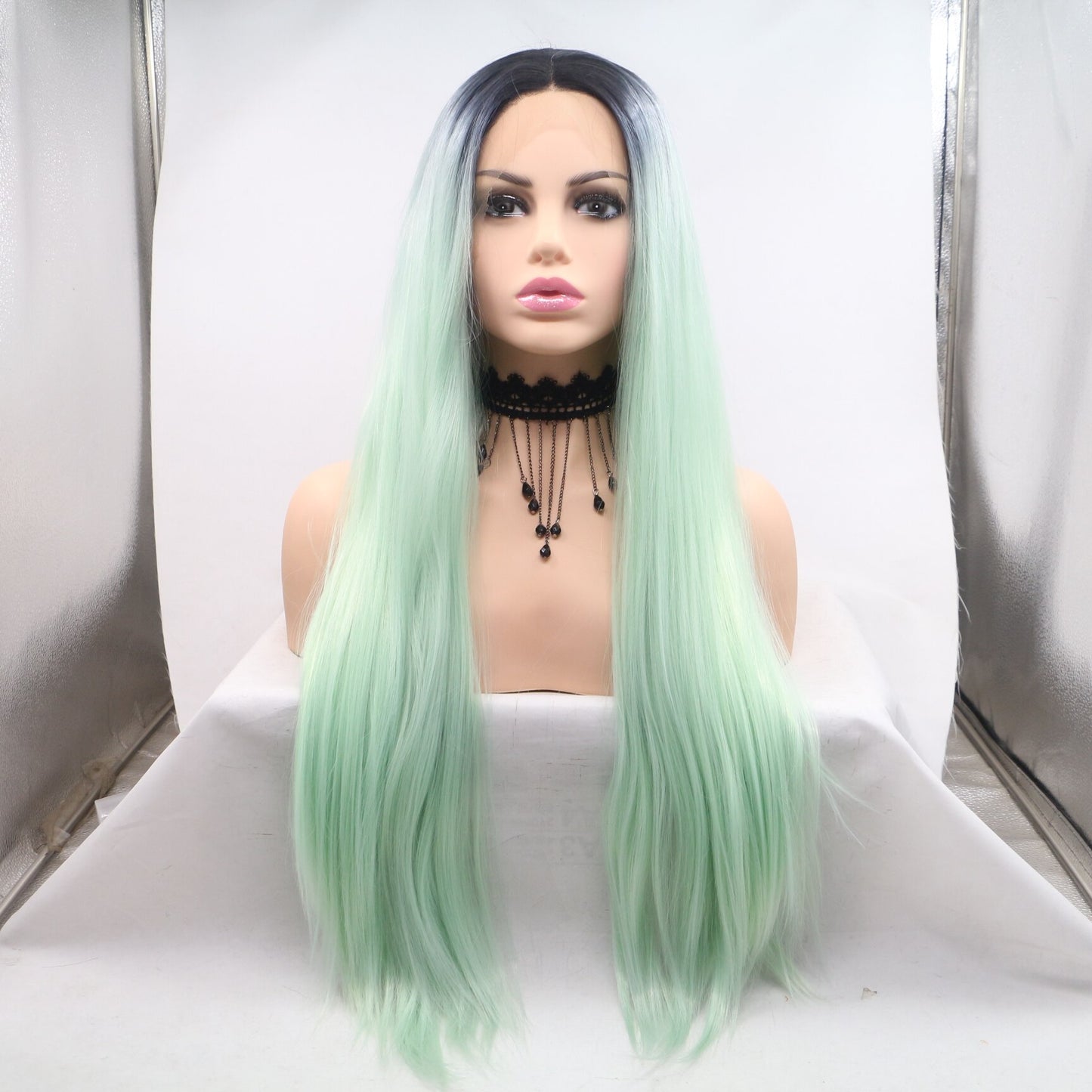 New In T Lace Front Wig 24 Inches Straigh Soft Lace Wigs Cosplay Lolita Party Wigs