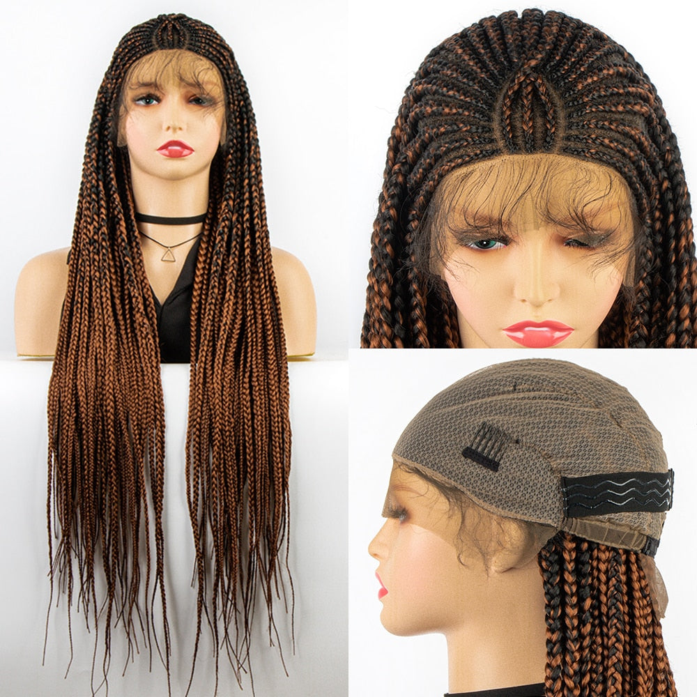 New Arrival Braided Wigs Synthetic Full Lace Wig Braid With Baby Hair