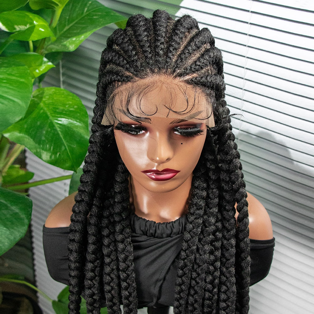 Full Head Lace Braided WigsSynthetic Daily Hair
