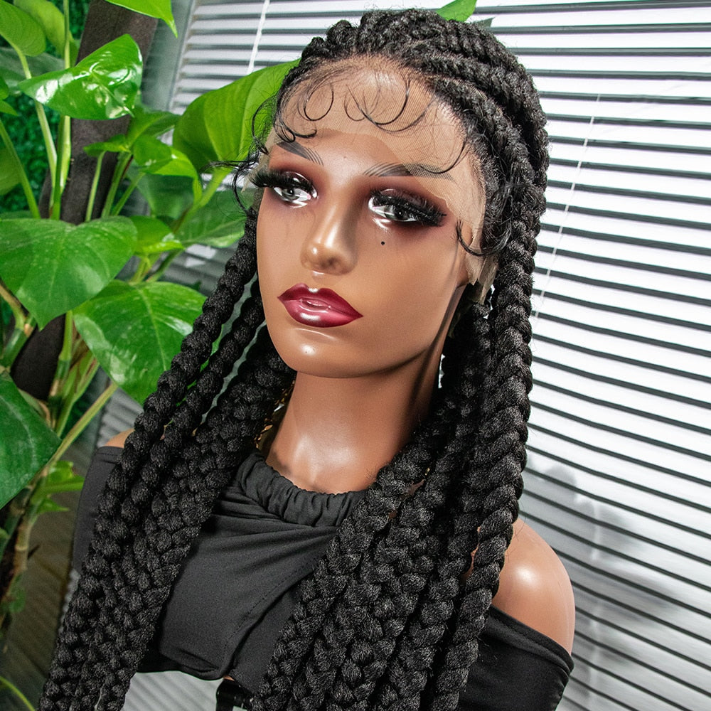 Full Head Lace Braided WigsSynthetic Daily Hair