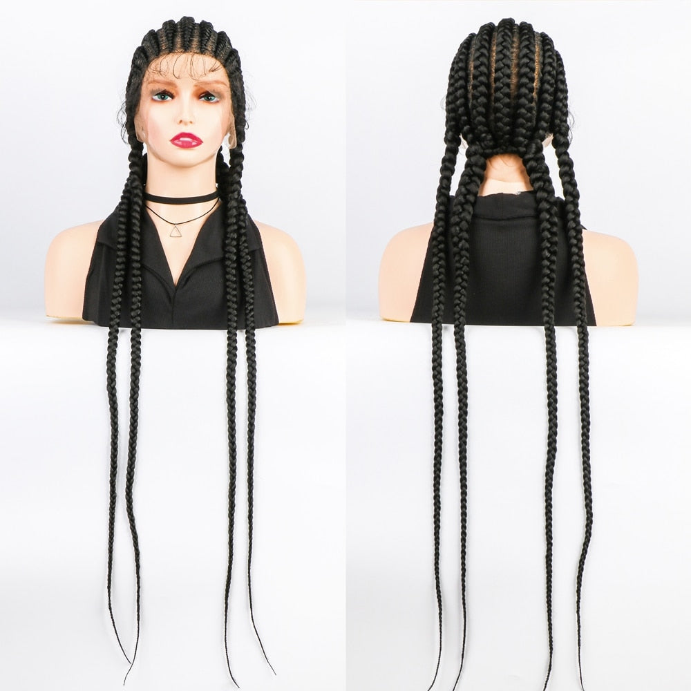Hot Sale Full lace 36 Inches Long Braided Wig For Black Women