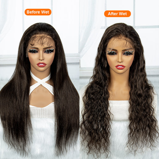 Human hair wig Real Wet and wavy wig