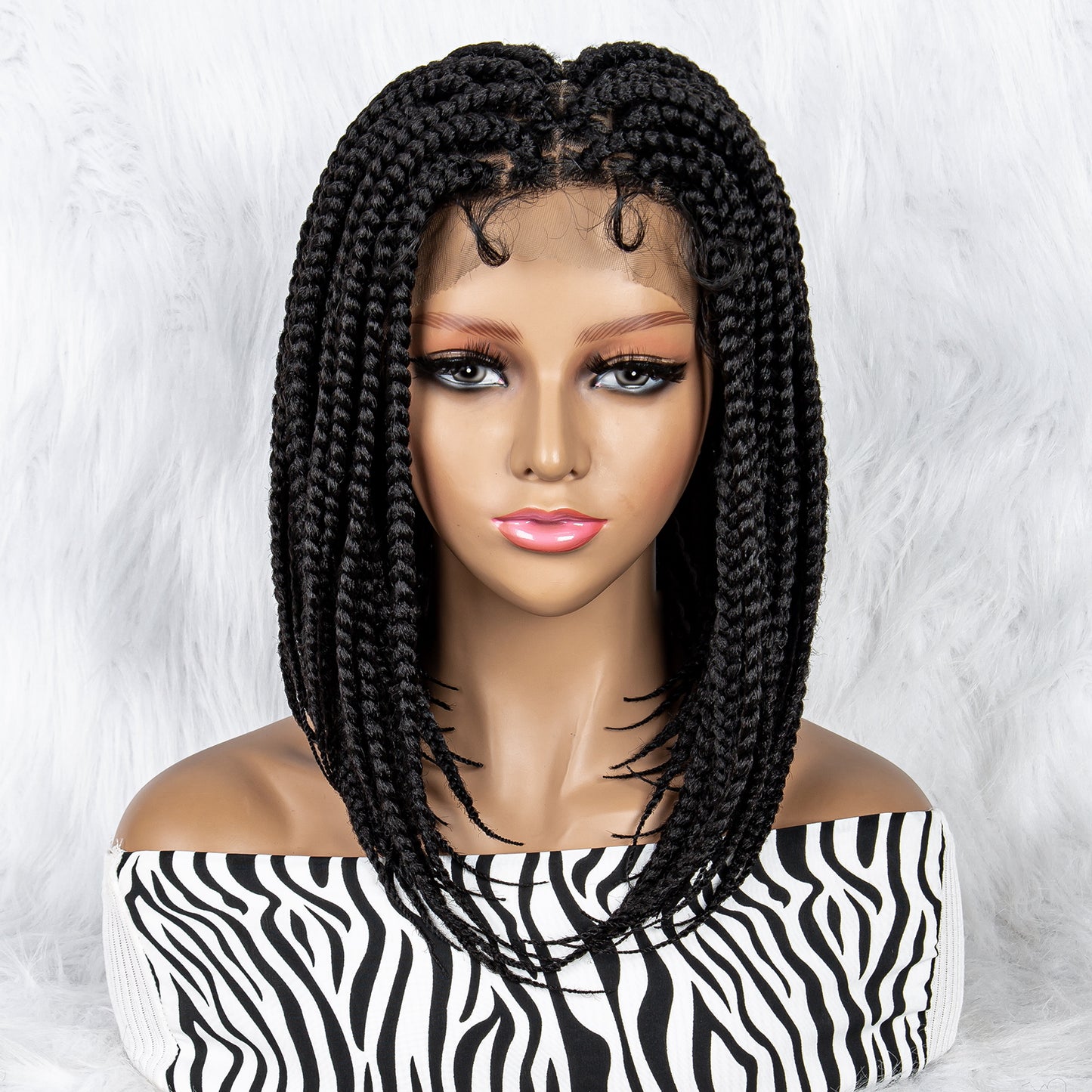 Braided Wigs Knotless Synthetic Lace Front Wigs Straight Hair Wig for Black Women Braided Wigs Heat Resistant