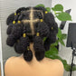 Bnatu Knots braided wig Synthetic Hair full lace wig  Braiding wig