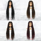 40Inches Full Lace Synthetic Wigs Long Synthetic Braided Wigs Box Braided Wigs Cornrow Wig for Black Women Long Braided Wig Fake Scalp Heat Resistant Fiber Micro Braided Wigs