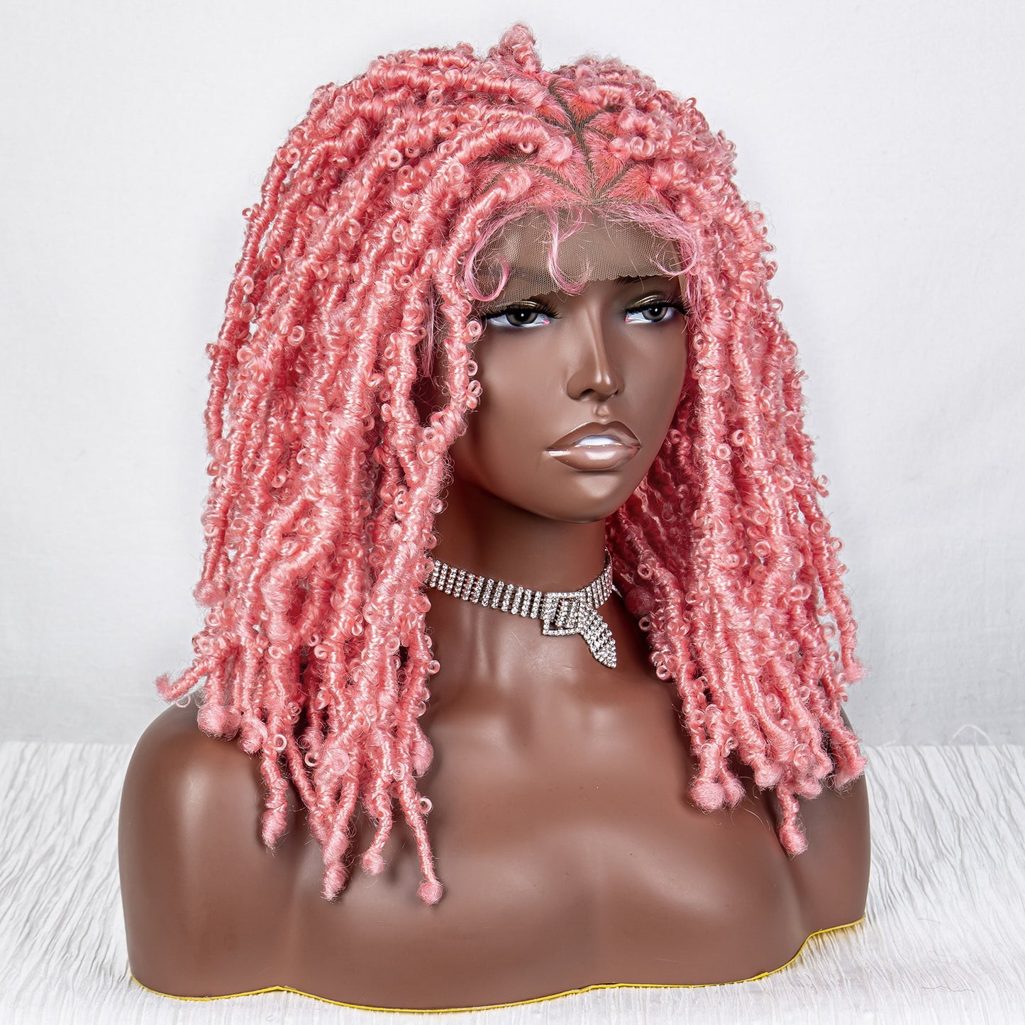 034  Synthetic full lace braiding  Butterfly  BOB locs wig  $59