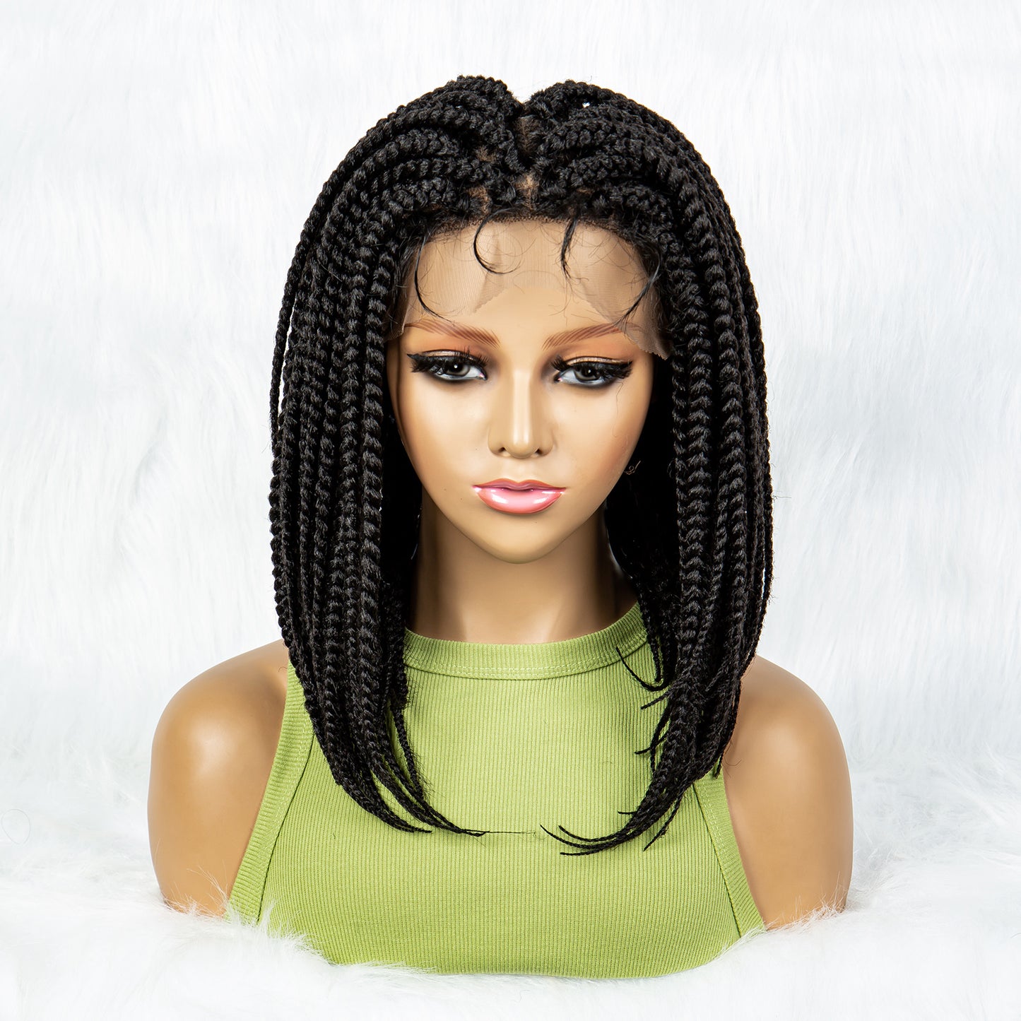 Braided Wigs Knotless Synthetic Lace Front Wigs Straight Hair Wig for Black Women Braided Wigs Heat Resistant