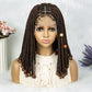 Transparent Synthetic Lace Front Wig Braided Wigs Square Knotless Box Braids Wig with Baby Hair for Black Women 14 Inches