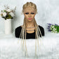 Full Lace Box Braided Wig with Baby Hair Cornrow Braids Lace Wigs 8 Braids Synthetic 360 Knotless Box Braids Small Braiding Lace Front Wigs for Black Women