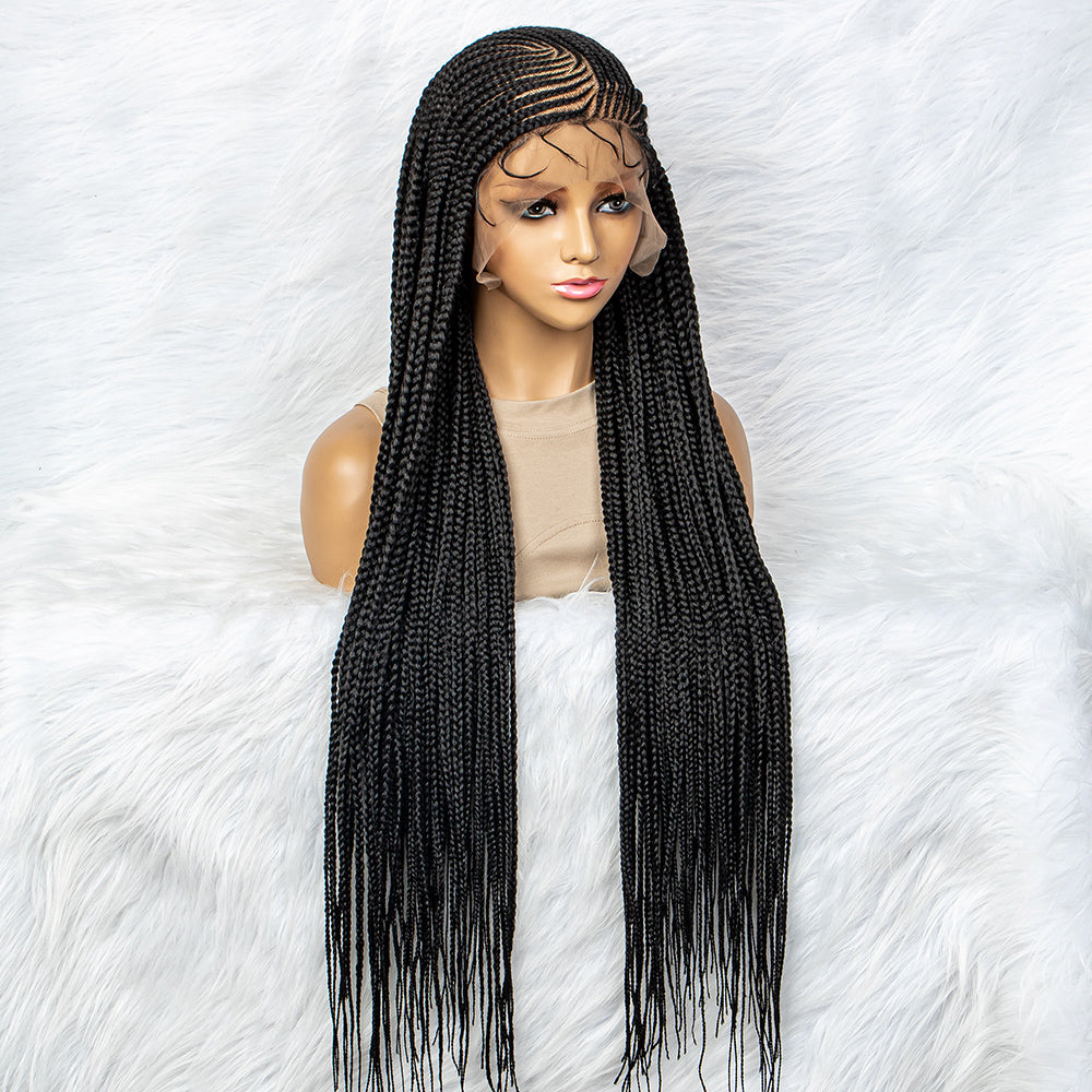 13x6 Lace Front Braids Wig Knotless Box Braids Wigs With Baby Hair for Black Women