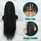 Malaika 36Inches Synthetic Lace Front Wig Braided Wigs African Cornrow Braids wig with Baby Hair Full Lace Wig