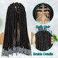 078 20Inches Braided Wigs with Baby Hair #350 Braided Wig Full Lace Box Braids for Black Women African Wig Women's Wig