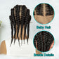 088 Full Lace Cornrow Box Braided Wig 14Inch Synthetic Lace Front Wigs for Africa Women Men Braids Wig with Baby Hair Braiding Wigs