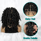 18Inches Synthetic Full Lace Braided Wigs with Baby Hair Ombre Red Brown Knotless Braided Wigs Curly Wavy Wig