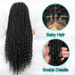 34Inches Curly Ends Wigs Box Braiding Wigs Synthetic Wigs Dreadlocks Braided Wigs Braided Wig for Black Women Daily Use