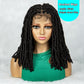 077 Full Lace wig Synthetic Dreadlocks Knotless Braided Wigs  with Baby Hair Lace Frontal Wig for Black Women Medium Bob Locs Crochets Braiding Wigs