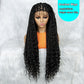 Synthetic Lace Front Wig Braided Wigs Braid African With Baby Hair Braided Lace Front Wigs Water Wave Wigs 32 inches