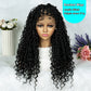 26Inches Synthetic Braided Wigs Box Braid Wigs Curly Ends Square Part Box Braided Lace Front Wigs Pre Plucked with Baby Hair for Women