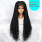 34Inches Curly Ends Wigs Box Braiding Wigs Synthetic Wigs Dreadlocks Braided Wigs Braided Wig for Black Women Daily Use