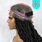 042 Synthetic Full Lace Braided Wig Locs Crochet Natural Braided Hair Artificial Wig Braid Long Curly Black Woman's Wig